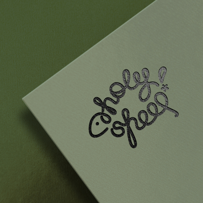 Embossed logo of Holy Sheep
